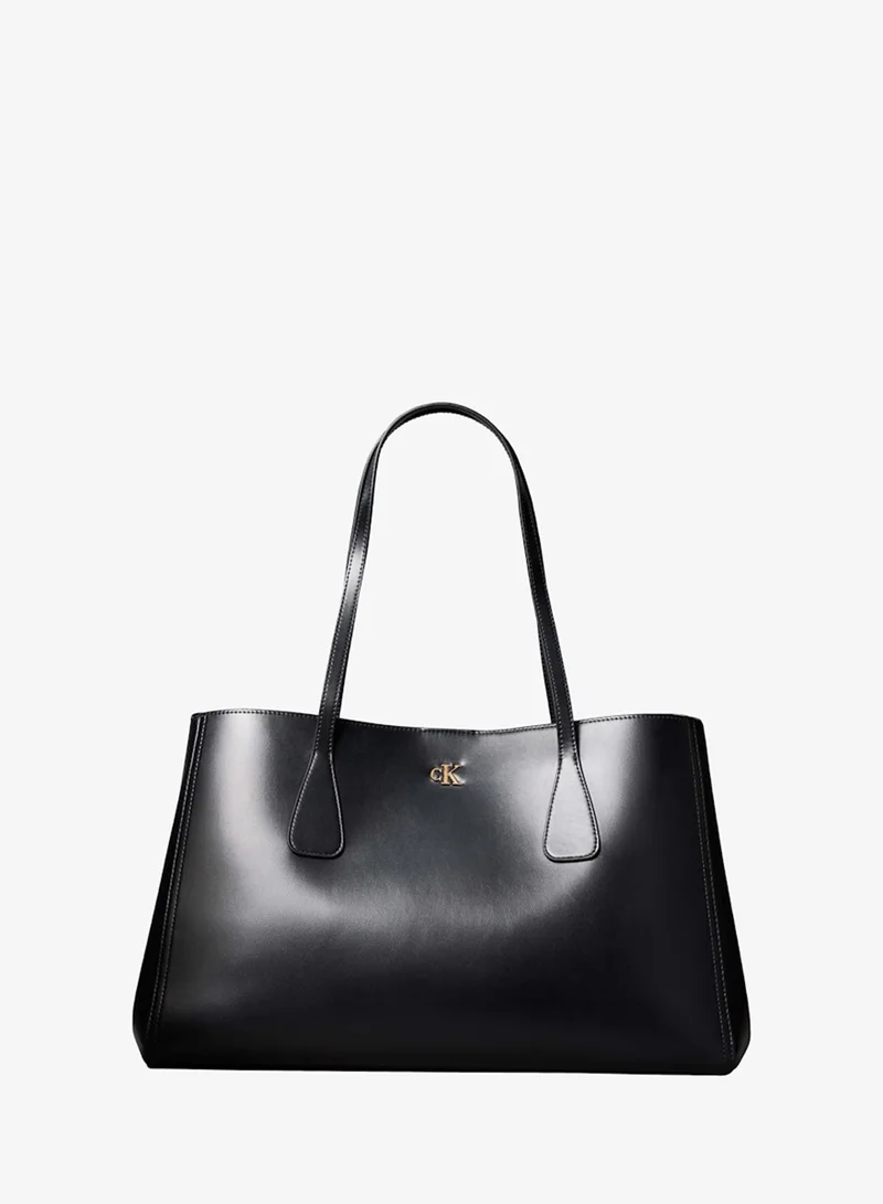 Monogram Logo Plaque Tote Bag